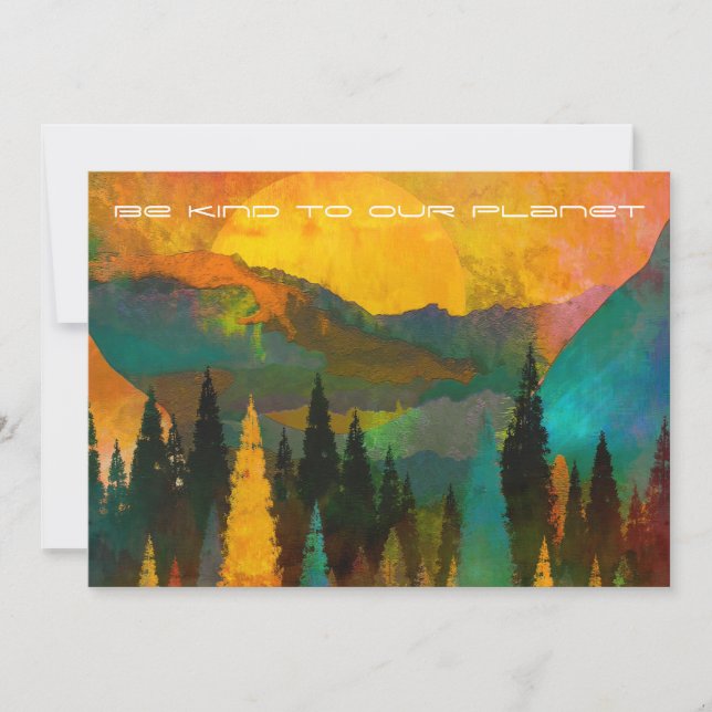 Be KIND to our Planet - Trees Mountains Earth Day (Front)