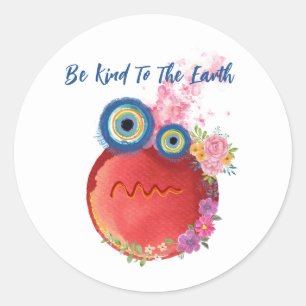 Be Kind To The Earth Classic Round Sticker