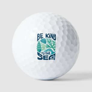 Be Kind to the Sea – Ocean Conservation Eco Design Golf Balls