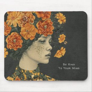 Be Kind to Your Mind Artistic Mouse Pad
