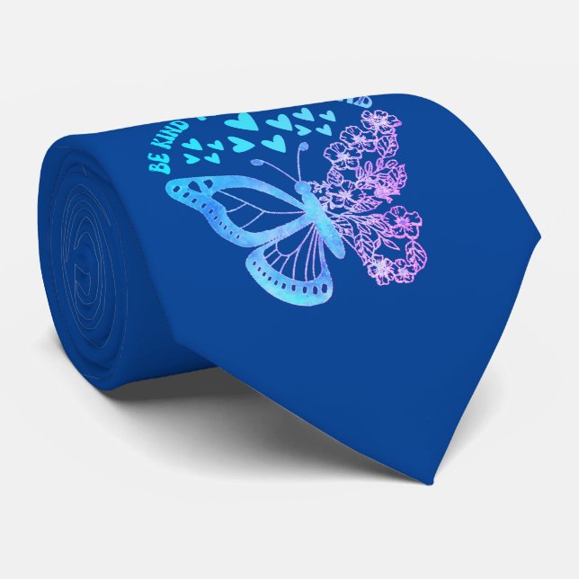 BE KIND TO YOUR MIND butterfly, mental health      Tie (Rolled)