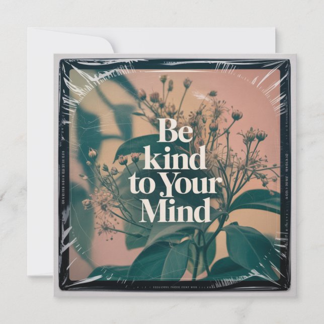 Be Kind To Your Mind Invitation (Front)