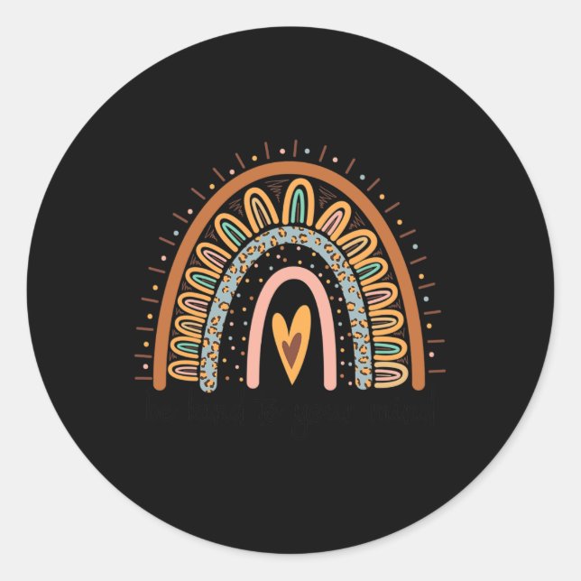 Be Kind To Your Mind Mental Health Problems Awaren Classic Round Sticker (Front)