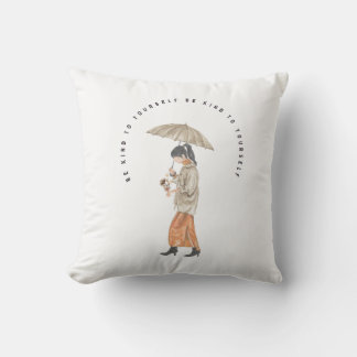 Be Kind To Yourself Outdoor Pillow