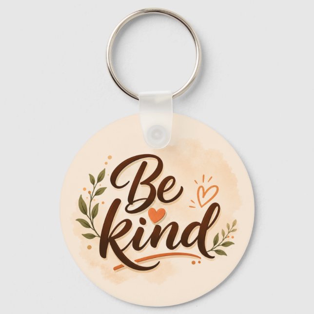 Be Kind Typography Keychain (Front)