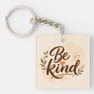 Be Kind Typography Keychain