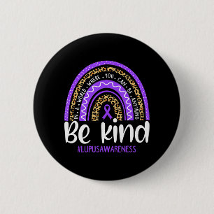 Be Kind We Wear Purple Lupus Awareness Month Rain 2 Inch Round Button