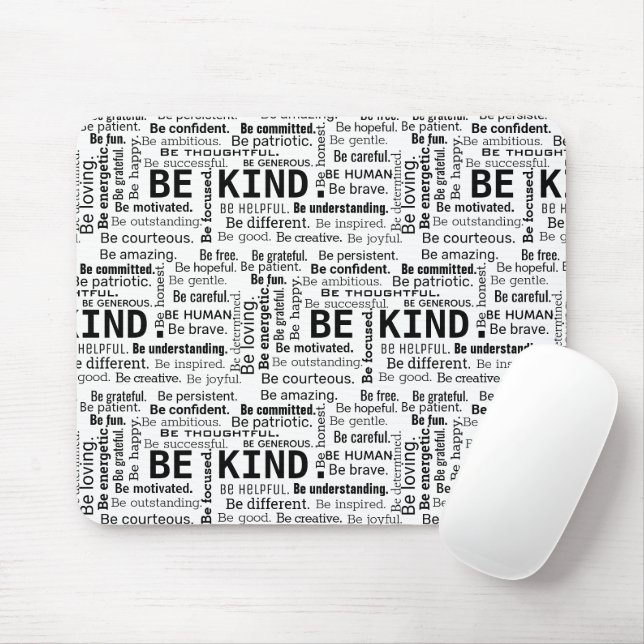 Be Kind Word Cloud inspirational Words Mouse Pad (With Mouse)