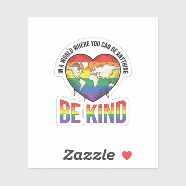 Be Kind World Heart Rainbow Vector T-Shirt Design_ (Sheet)