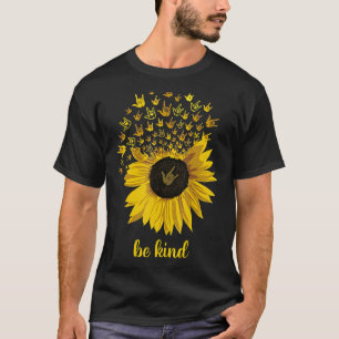 Be Kind Yolo Hand Sign Sunflower Inspirational Flo T-Shirt