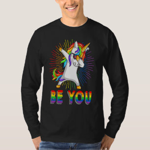 Be Lgbt Gay Lesbian You Dabbing Unicorn Pride Ally T-Shirt