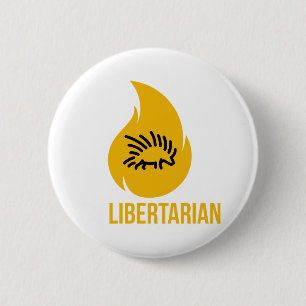 Be Libertarian Porcupine 2 Inch Round Button
