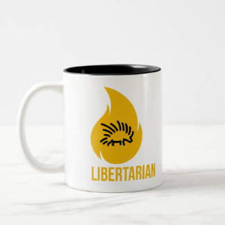 Be Libertarian Porcupine Two-Tone Coffee Mug