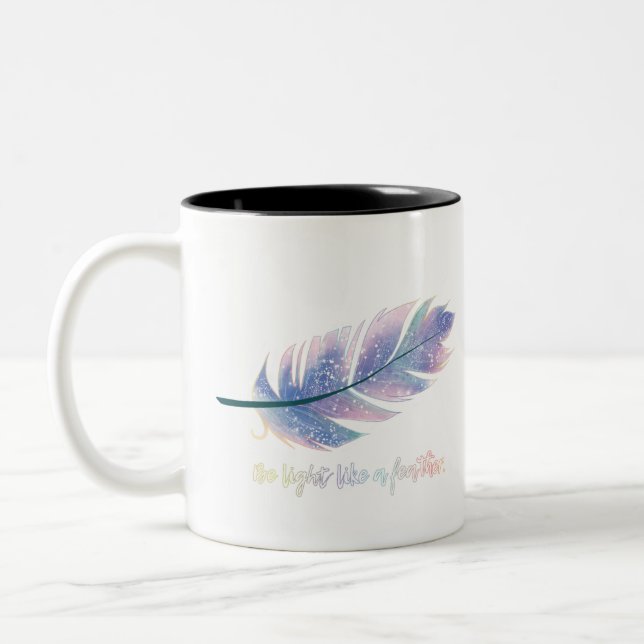 Be light like a feather Diamond Coffee Mug (Left)