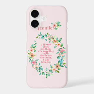 Be Like A Flower Quote Tropical Floral Wreath