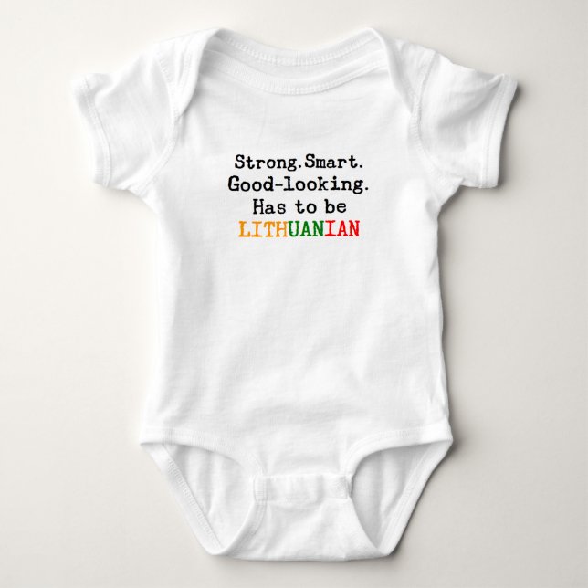 be lithuanian baby bodysuit (Front)