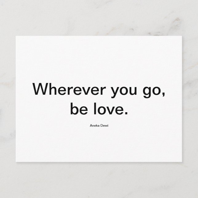 Be love postcard (Front)