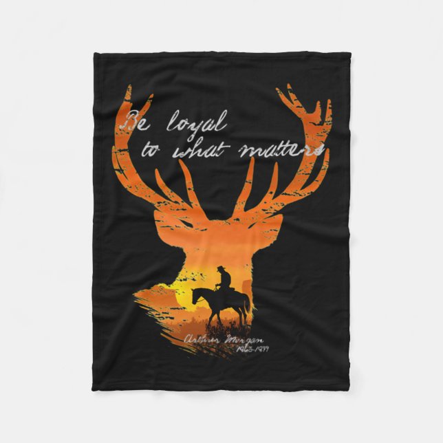 Be Loyal To What S Arthur Morgan Sticker  Fleece Blanket (Front)
