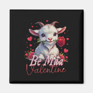 Be Maa Valentine Goat Heart Cute Goat Happy Valent Magnet