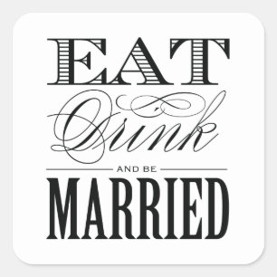 & BE MARRIED FAVOR STICKERS