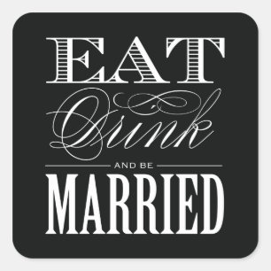 & BE MARRIED FAVOR STICKERS