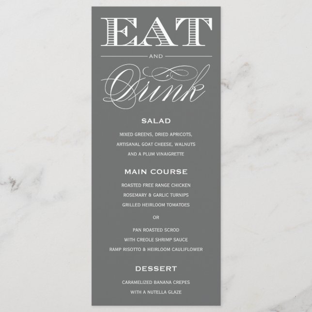 & BE MARRIED | MENU (Front)