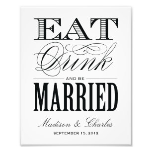 & BE MARRIED RECEPTION PRINT