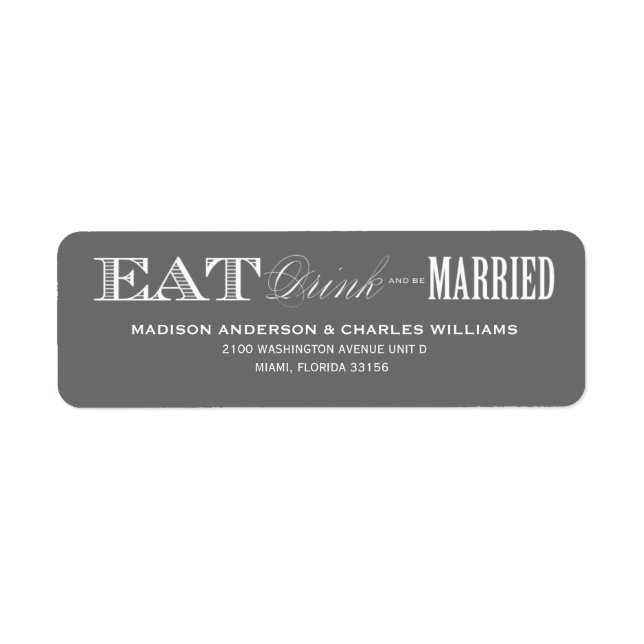 & BE MARRIED | RETURN ADDRESS LABELS (Front)