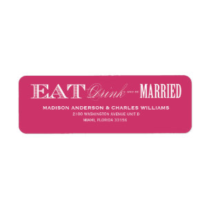 & BE MARRIED   RETURN ADDRESS LABELS