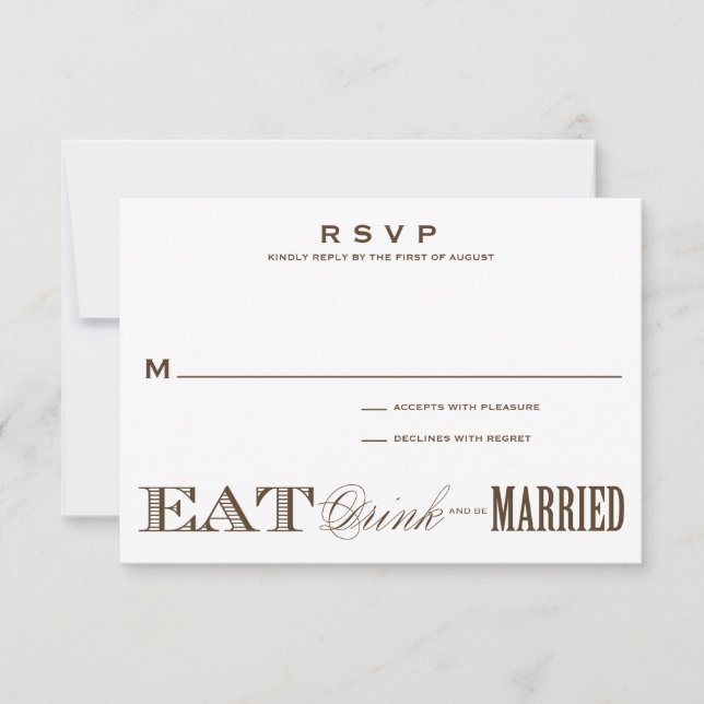 & BE MARRIED | RSVP 3.5 x 5 (Front)