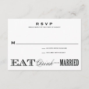 & BE MARRIED RSVP 3.5 x 5