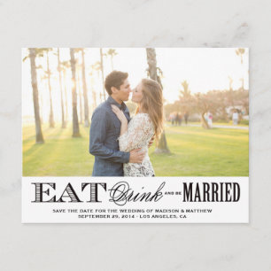 Be Married Save the Date Photo Postcard