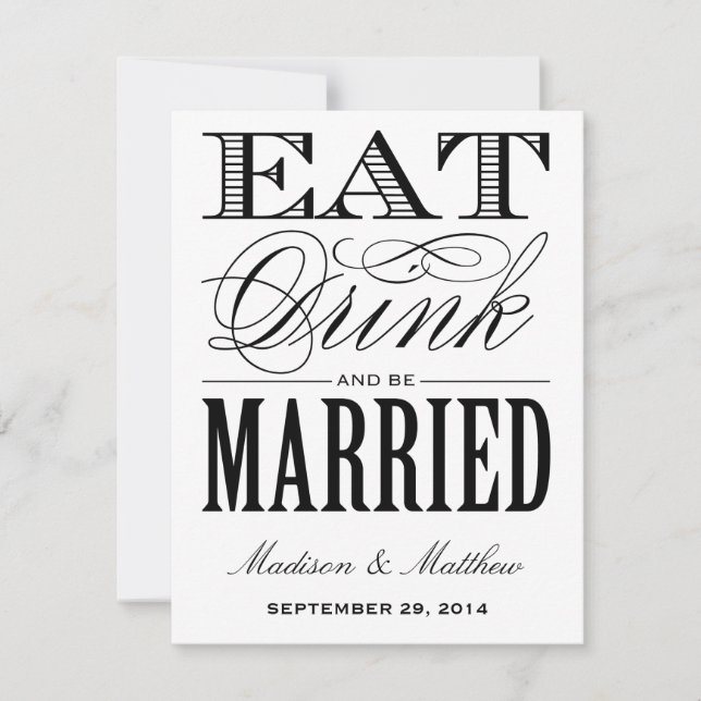 Be Married | Save the Date Postcard (Front)