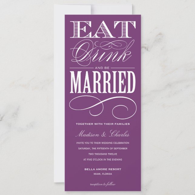 & BE MARRIED | WEDDING INVITATION STYLE 2 (Front)