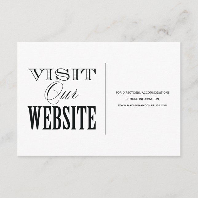 & BE MARRIED | WEDDING WEBSITE CARD (Front)