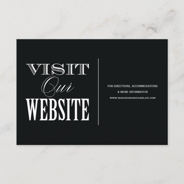 & BE MARRIED | WEDDING WEBSITE CARD (Front)
