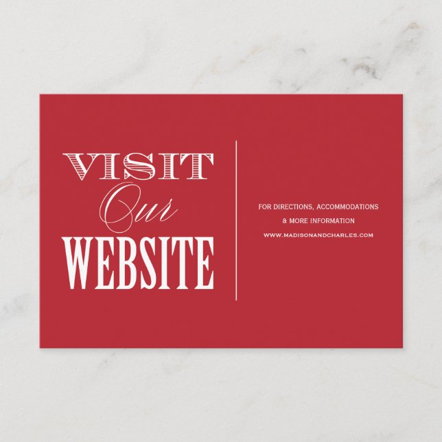 & BE MARRIED | WEDDING WEBSITE CARD (Front)