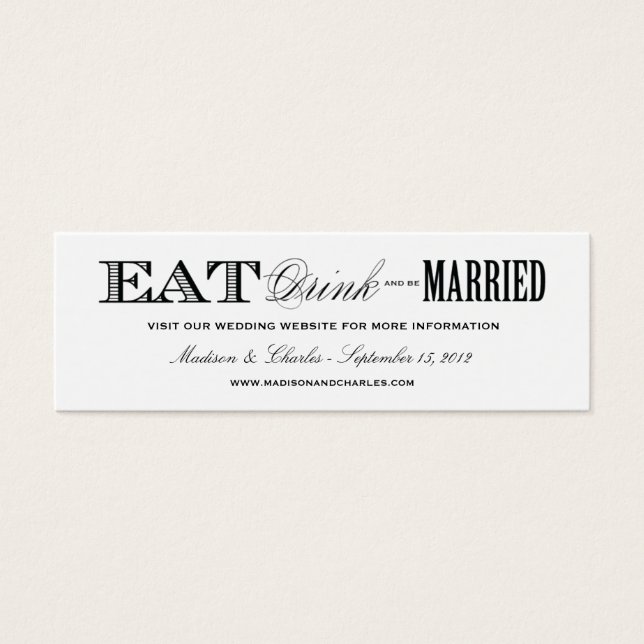 & BE MARRIED | WEDDING WEBSITE CARDS (Front)