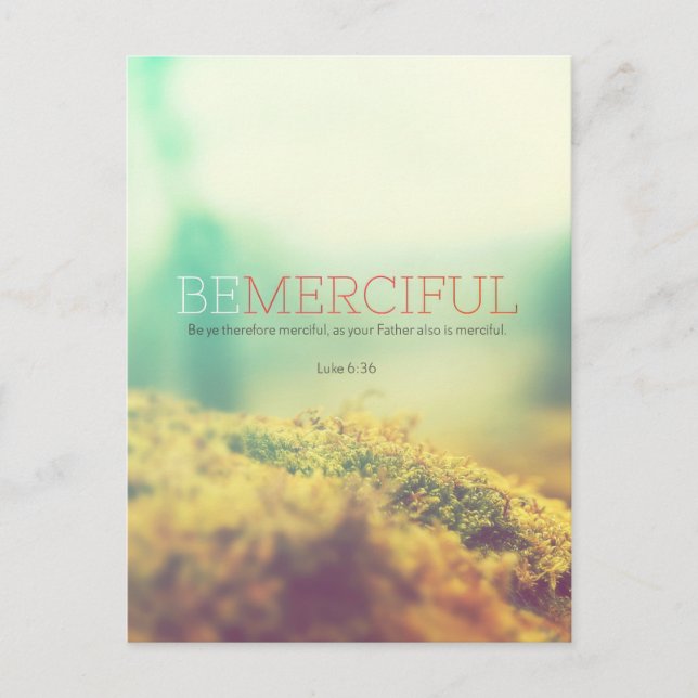 Be merciful postcard (Front)