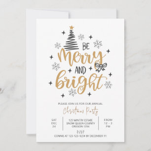 Be Merry and Bright, Christmas Holiday Party Invitation