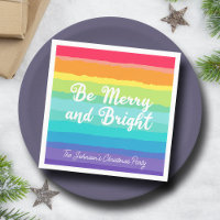 Be Merry and Bright Rainbow Custom Christmas Party