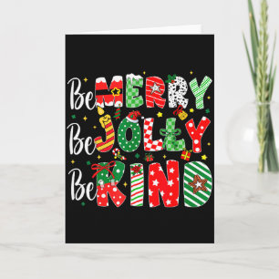 Be Merry Be Jolly Be Kind Merry Christmas Teacher  Card