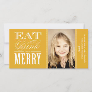 BE MERRY HOLIDAY PHOTO CARD