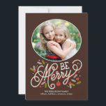 Be Merry Holiday Photo Cards<br><div class="desc">Celebrate the season with this modern and stylish holiday card from Berry Berry Sweet. Visit WWW.BERRYBERRYSWEET.COM for more of our stylish holiday collections.</div>