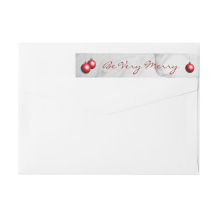 Be Merry Marble Holiday Return Address Label