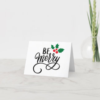 Be Merry   Thank You Card