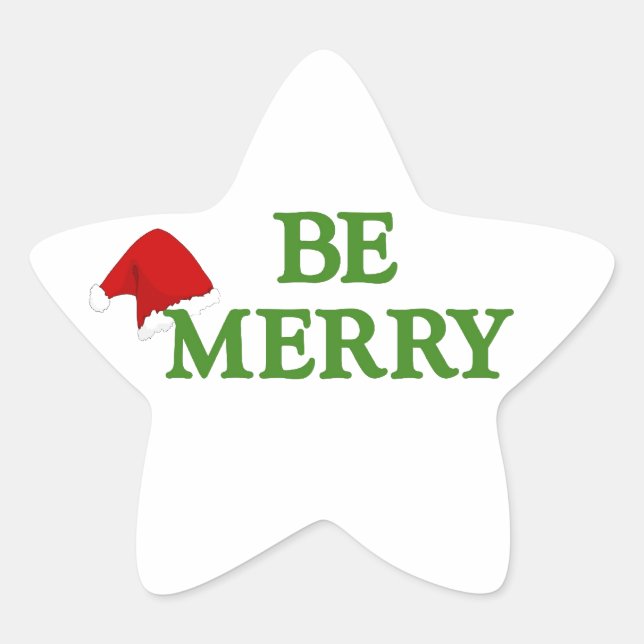 BE MERRY this holiday with these terrific gifts! Star Sticker (Front)