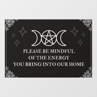 Be Mindful Door Mat  Window Cling
