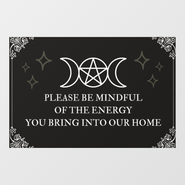 Be Mindful Door Mat  Window Cling (Sheet)