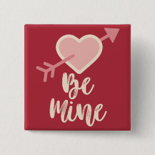 Be mine 2 inch square button
